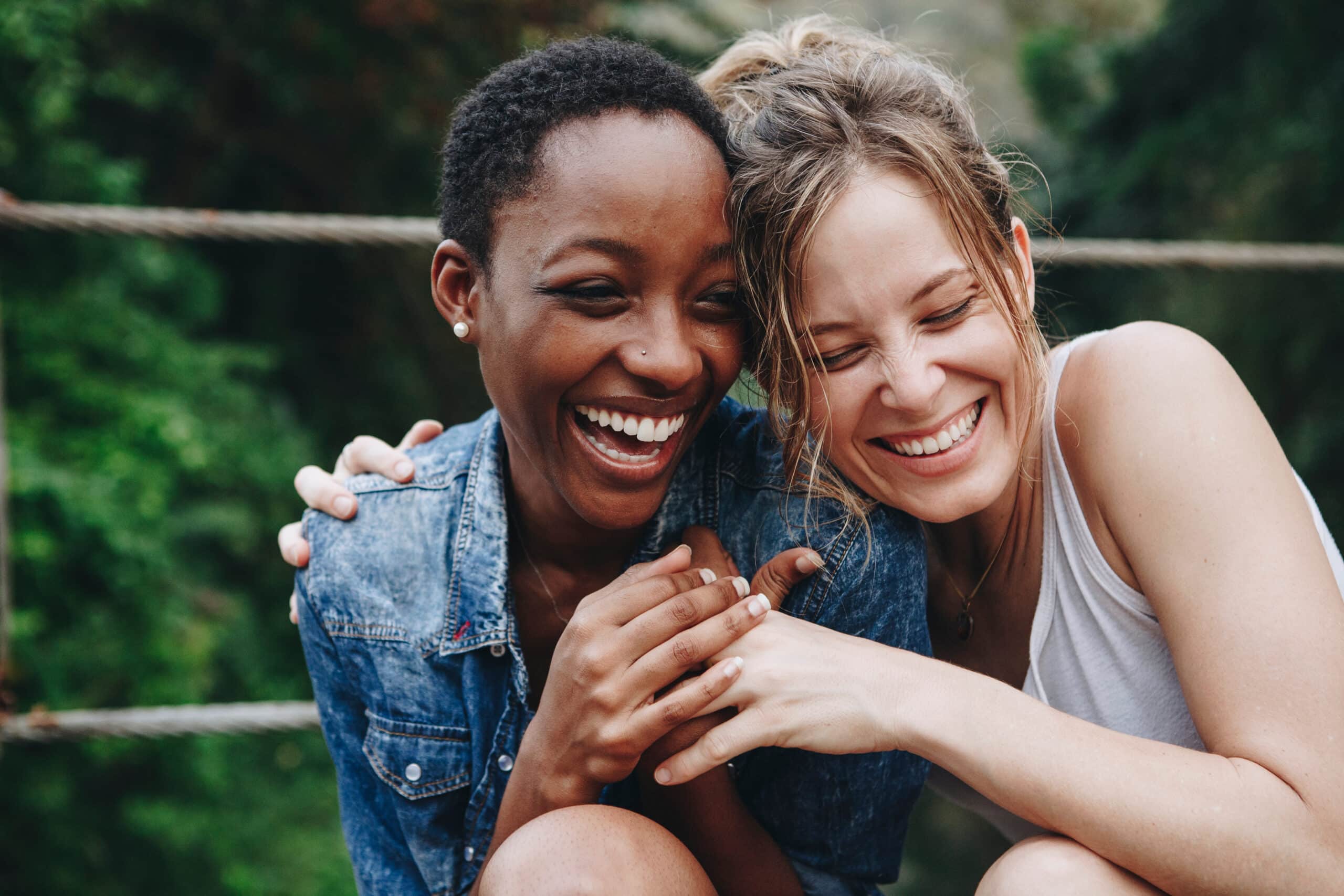 Happy,Friends,Holding,Each,Other