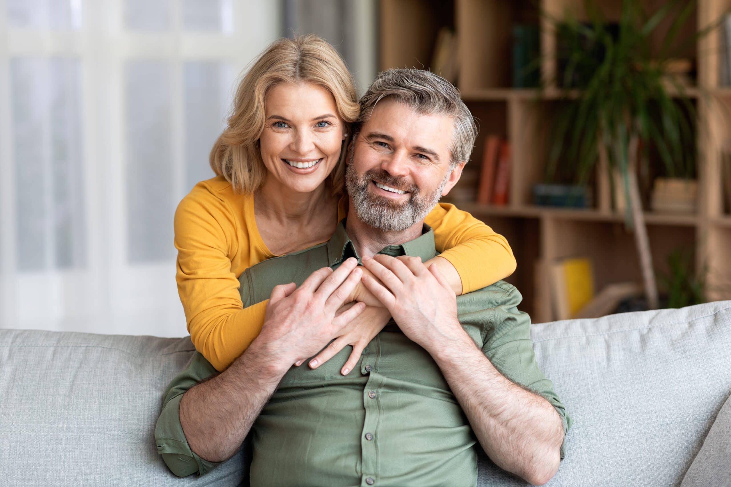 Happy,Middle,Aged,Couple.,Romantic,Man,And,Woman,Hugging,At
